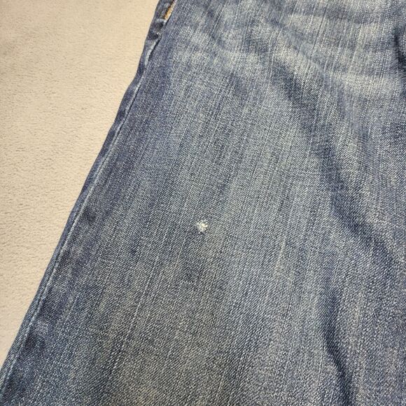 Old Navy Jeans Mens 34x30 Blue Straight Leg Distressed Denim - Picture 5 of 10